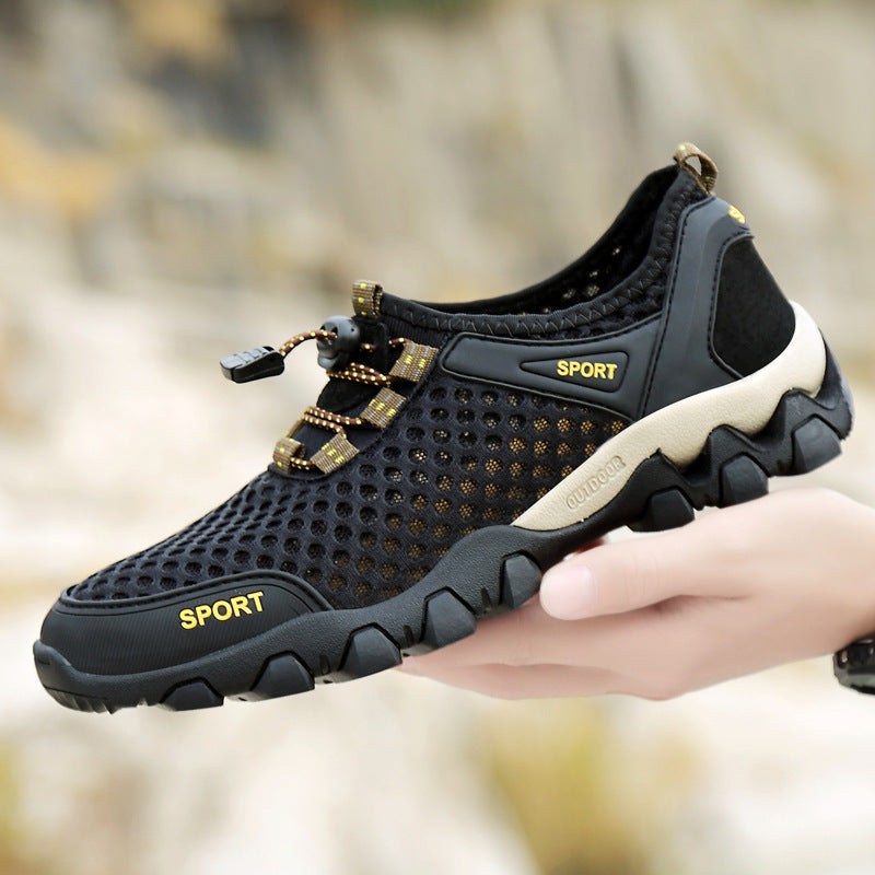 Orthopedic hiking shoes with quick-dry