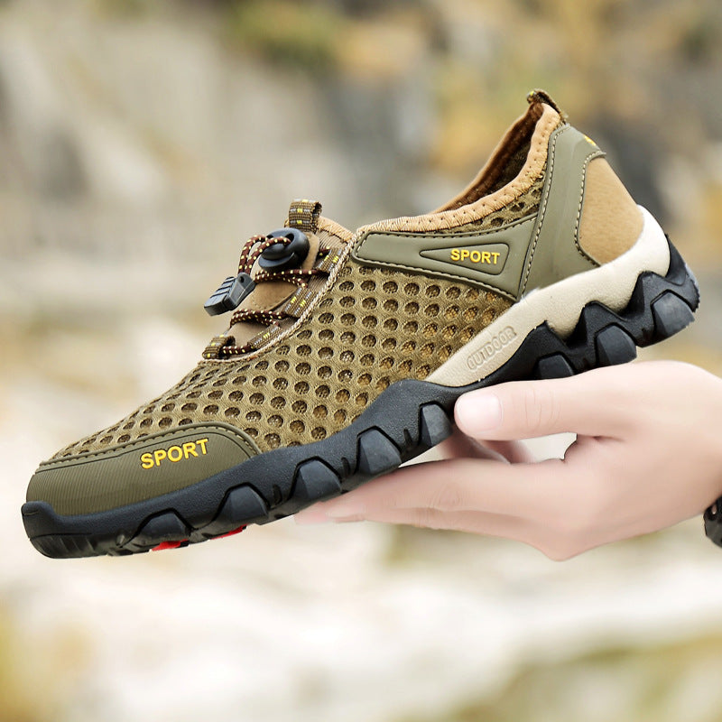 Orthopedic hiking shoes with quick-dry