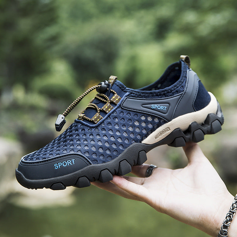 Orthopedic hiking shoes with quick-dry
