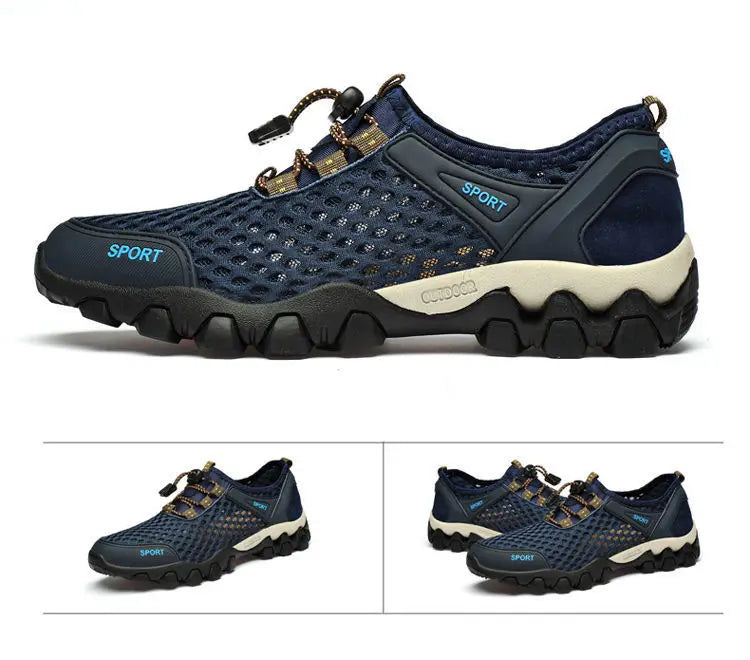 Orthopedic hiking shoes with quick-dry